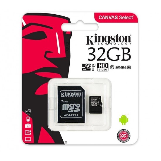 Kingston Digital 32GB microSDHC Class 10 UHS-1 Memory Card For
